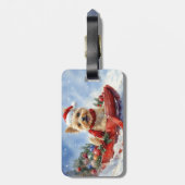 Cairn Terrier Dog in Sledge Let it Schnee Weihnach Gepäckanhänger (Rückseite vertikal)