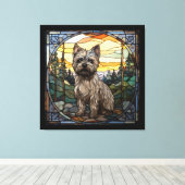 Cairn Terrier Dog Leinwanddruck (Insitu (Holzboden))
