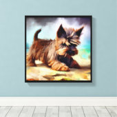 Cairn Terrier Dog Leinwanddruck (Insitu (Holzboden))