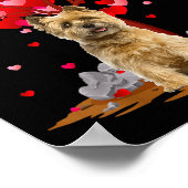 Cairn Terrier Dog Lover Heart Shape Cairn Terrier  Poster (Ecke)