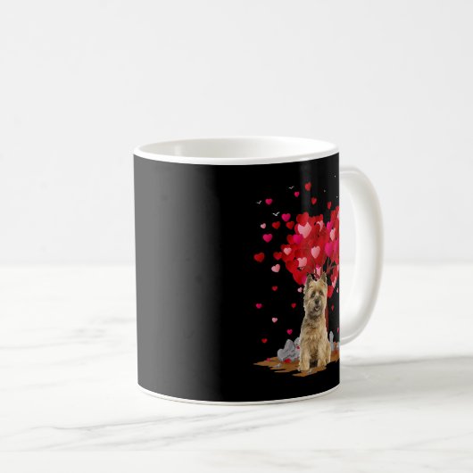 Cairn Terrier Dog Lover Herz Form Cairn Terrier Kaffeetasse (VorderseiteRechts)