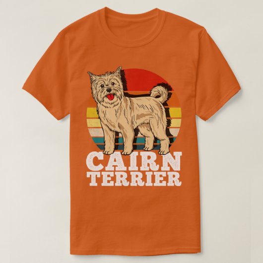 Cairn Terrier Dog Lover Retro T-Shirt (Design vorne)