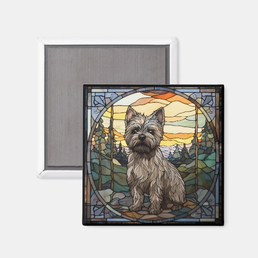 Cairn Terrier Dog Magnet (Vorderseite/Rückseite)
