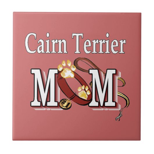 Cairn Terrier Dog MAMA Fliese (Vorderseite)