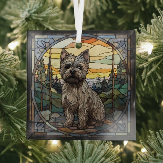 Cairn Terrier Dog Ornament Aus Glas (Insitu)