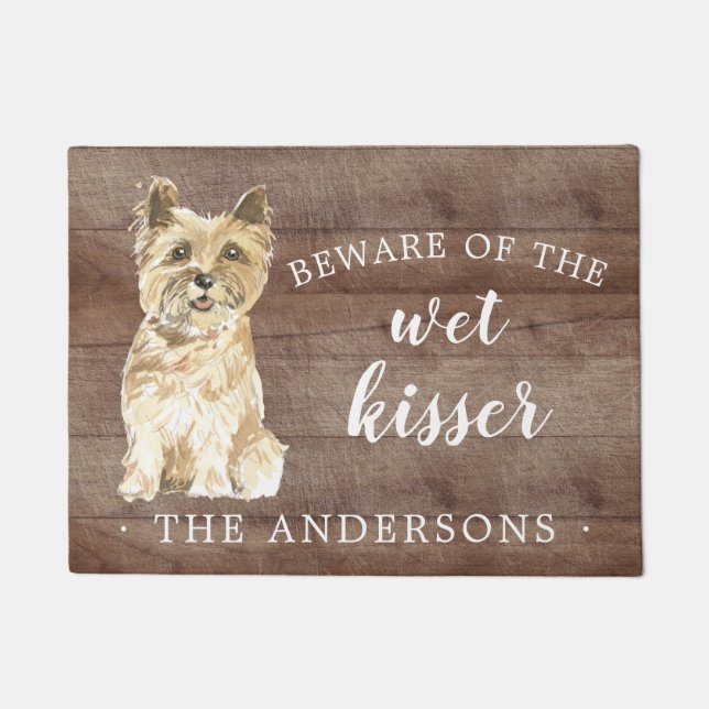 Cairn Terrier Dog Personalisiert Dog Mat Fußmatte (Vorderseite)