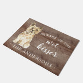 Cairn Terrier Dog Personalisiert Dog Mat Fußmatte (Schrägansicht)