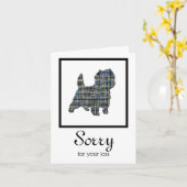 Cairn Terrier Dog Pet Sympathy Card Karte (Gelbe Blume)