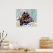 Cairn Terrier Dog Portrait Poster Print (Küche)