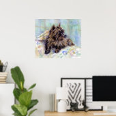 Cairn Terrier Dog Portrait Poster Print (Heimbüro)