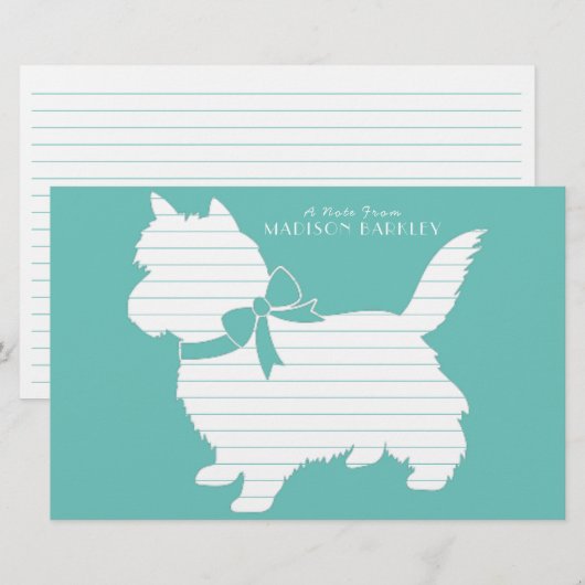 Cairn Terrier Dog Puppy Briefpapier (Vorne/Hinten)