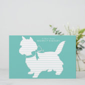 Cairn Terrier Dog Puppy Briefpapier (Stehend Vorderseite)