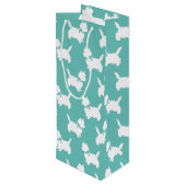 Cairn Terrier Dog Puppy Geschenktüte Für Weinflaschen (Rückseite Schrägansicht)