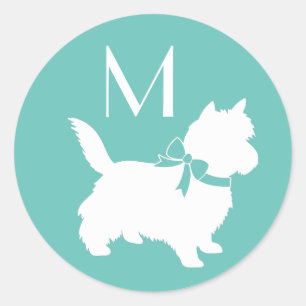 Cairn Terrier Dog Puppy Runder Aufkleber