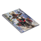Cairn Terrier Dog Riding Motorrad Weihnachten Notizblock (Rechte Seite)