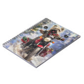 Cairn Terrier Dog Riding Motorrad Weihnachten Notizblock (Linke Seite)