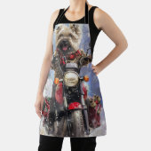 Cairn Terrier Dog Riding Motorrad Weihnachten Schürze (InSitu)