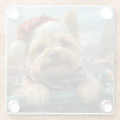 Cairn Terrier Dog Roller Untersetzer Weihnachten (Rückseite)