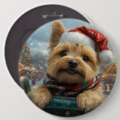 Cairn Terrier Dog Roller Untersetzer Weihnachten Button (Vorne & Hinten)