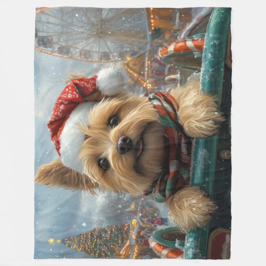 Cairn Terrier Dog Roller Untersetzer Weihnachten Fleecedecke (Vorderseite)