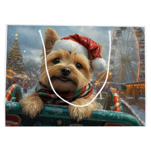 Cairn Terrier Dog Roller Untersetzer Weihnachten Große Geschenktüte (Rückseite)