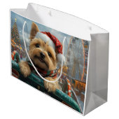 Cairn Terrier Dog Roller Untersetzer Weihnachten Große Geschenktüte (Rückseite Schrägansicht)