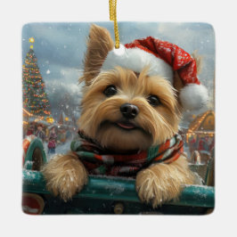 Cairn Terrier Dog Roller Untersetzer Weihnachten Keramikornament