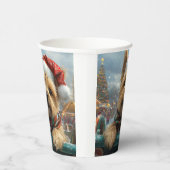 Cairn Terrier Dog Roller Untersetzer Weihnachten Pappbecher (Rechts)