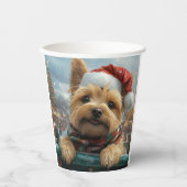 Cairn Terrier Dog Roller Untersetzer Weihnachten Pappbecher (Vorderseite)