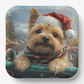 Cairn Terrier Dog Roller Untersetzer Weihnachten Pappteller (Vorderseite)