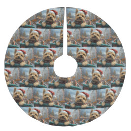 Cairn Terrier Dog Roller Untersetzer Weihnachten Polyester Weihnachtsbaumdecke