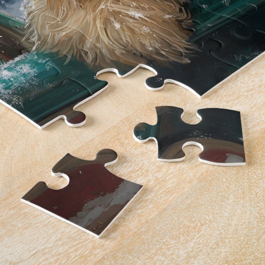 Cairn Terrier Dog Roller Untersetzer Weihnachten Puzzle (Seite)