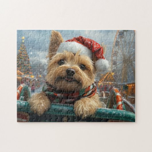 Cairn Terrier Dog Roller Untersetzer Weihnachten Puzzle (Horizontal)