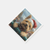 Cairn Terrier Dog Roller Untersetzer Weihnachten Serviette (Ecke)