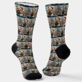 Cairn Terrier Dog Roller Untersetzer Weihnachten Socken (Gewinkelt)