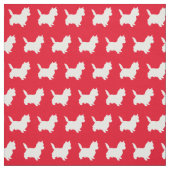 Cairn Terrier Dog Silhouette Pet Red Stoff (Muster)