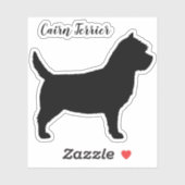 Cairn Terrier Dog Silhouette Vinyl Sticker (Blatt)