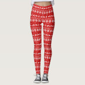 Cairn Terrier Dog Silhouetten Weihnachtsmuster Leggings (Vorderseite)