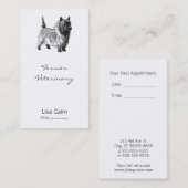 Cairn Terrier Dog Terminkarte (Vorne/Hinten)
