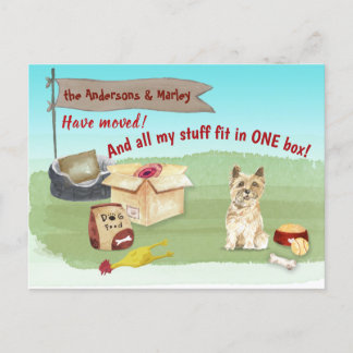 Cairn Terrier Dog Toys unsere neue Zuhause Postkarte