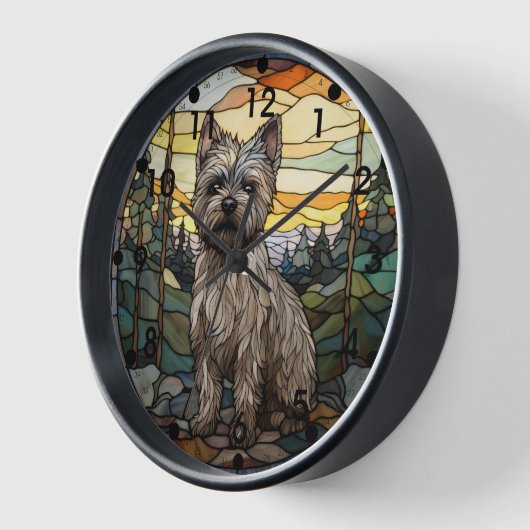 Cairn Terrier Dog Uhr (Winkel)