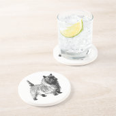 Cairn Terrier Dog Untersetzer (Seite)