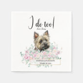 Cairn Terrier Dog Wedding Cocktail Napkins Serviette (Vorderseite)