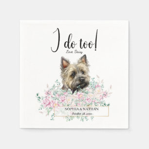 Cairn Terrier Dog Wedding Cocktail Napkins Serviette