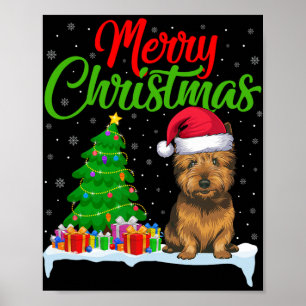 Cairn Terrier Dog Weihnachtsbaum Lichter Funny Xma Poster