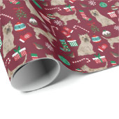 Cairn Terrier Dog Weihnachtsfeiertag Geschenkpapier (Rolleneckpunkt)