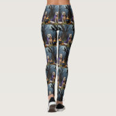 Cairn Terrier Dog Whimsical Halloween Malerei Leggings (Rückseite)