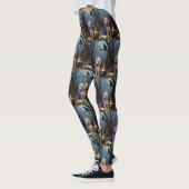 Cairn Terrier Dog Whimsical Halloween Malerei Leggings (Links)