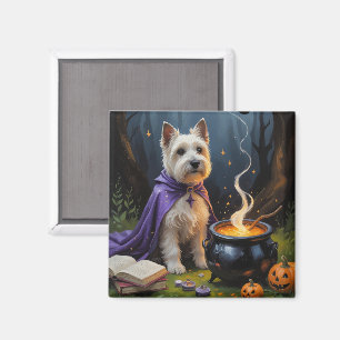 Cairn Terrier Dog Whimsical Halloween Malerei Magnet