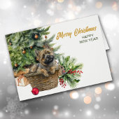 Cairn Terrier Dog Wicker Korbweide Weihnachtsbaum